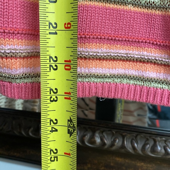 Talbots pink striped sweater - Picture 6 of 7